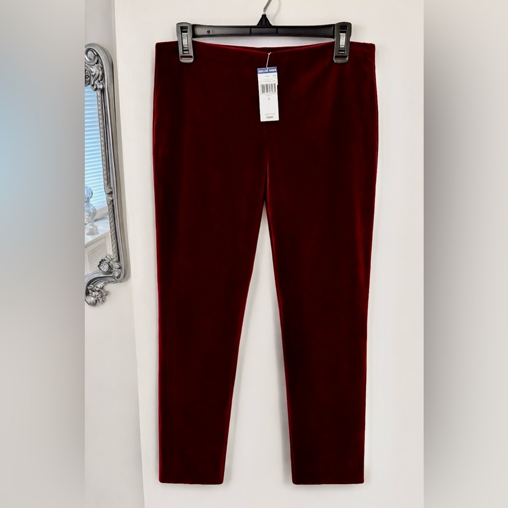 Ralph Lauren Burgundy Velvet straight leg pants